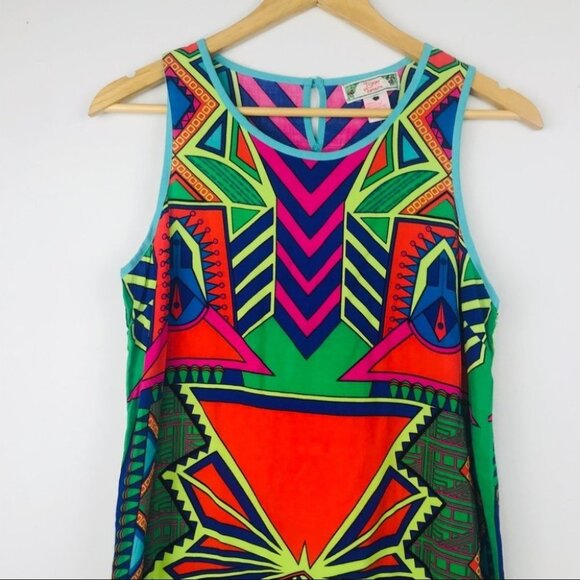 Flying Tomato  multicolour printed Pattern sleeveless Mini dress Women size S - Picture 5 of 16